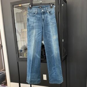 Hudson wide leg jeans.